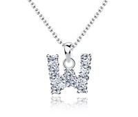 Necklace Silver W Shape SSLPE-W